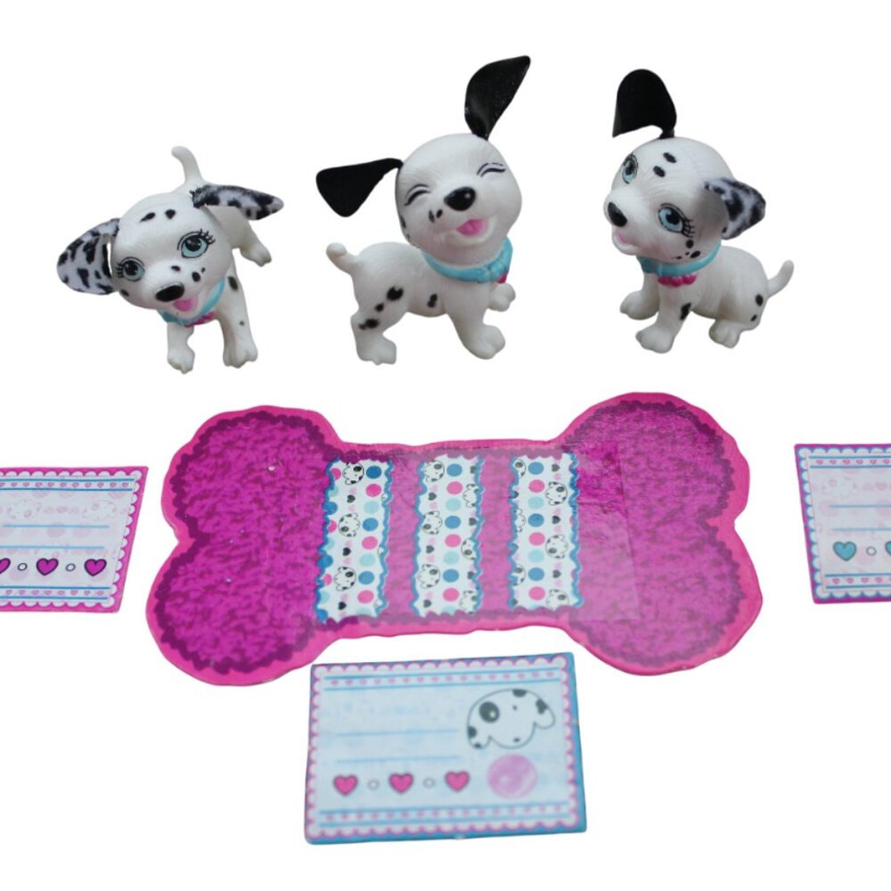 Barbie Luv Me 3 Dalmatian Puppy Dog Pets Accessories Lot  2007 Very RARE